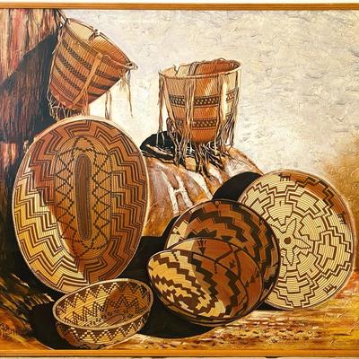 Indian Baskets Still Life By Natchez