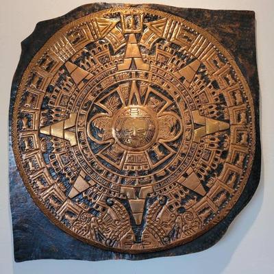 Aztec Calendar on Copper