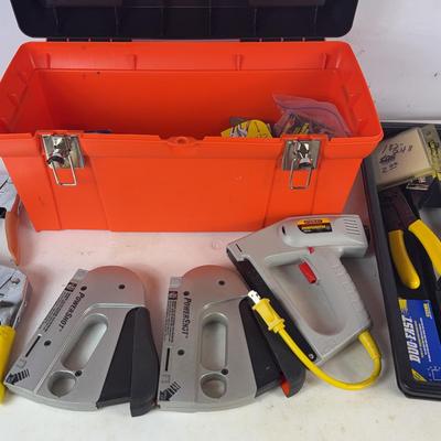 Mixed Lot of Construction Staplers & Supplies 