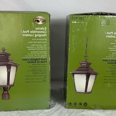Hampton Bay Exterior Convertible Post/Hanging Lantern  - #3