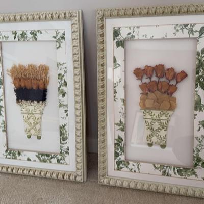 Framed Dried Flower Arrangement 