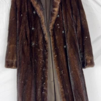 Vintage Full-Length Brown Fur Coat