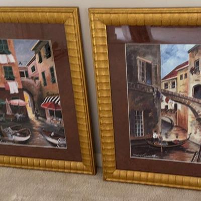 Pair of Venicain Art Work 