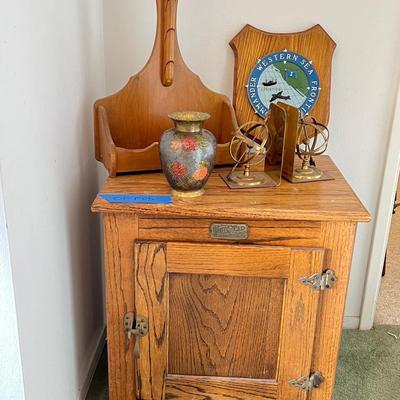 Antique Ice Box Cabinet And Decor