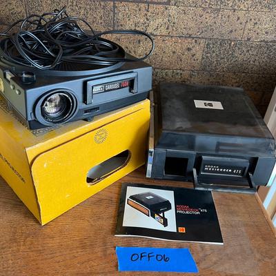 Vintage Kodak Carousel 750H, Kodak Moviedeck 475 Projector 