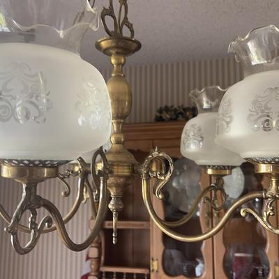 Large Vintage 5-bulb Chandelier 