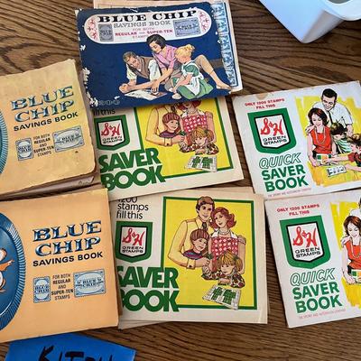 Vintage Blue Chip Stamps And Books