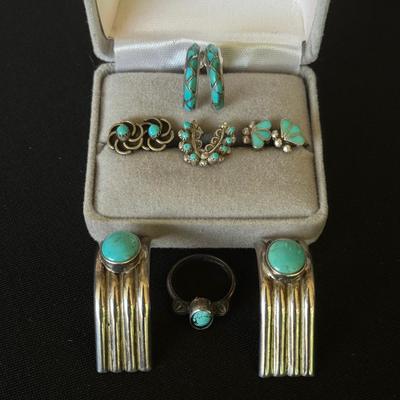 Turquoise and Silver Mix