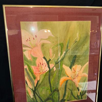 Lily Watercolor Signed