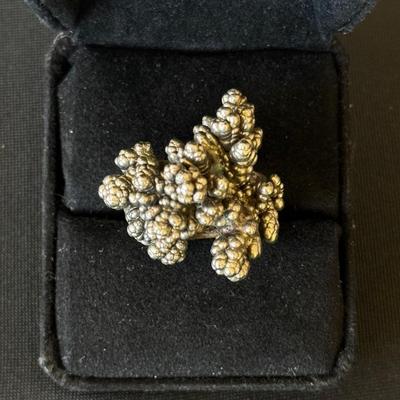 Unique Metal Modernist Style Ring