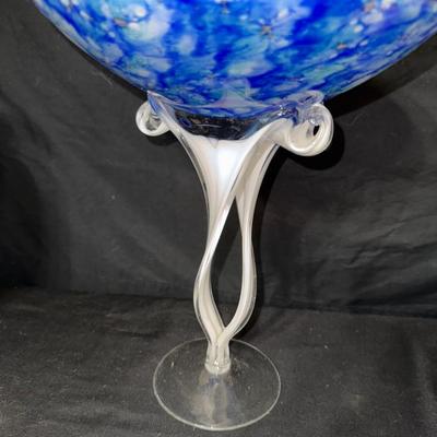 Blown Glass Pedestal Bowl