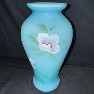 Fenton Blue Topaz Vase