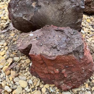 Red Lava Rock Pile 