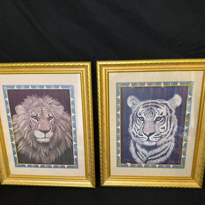 Marjorie Brice Lithograph Big Cats Signed 