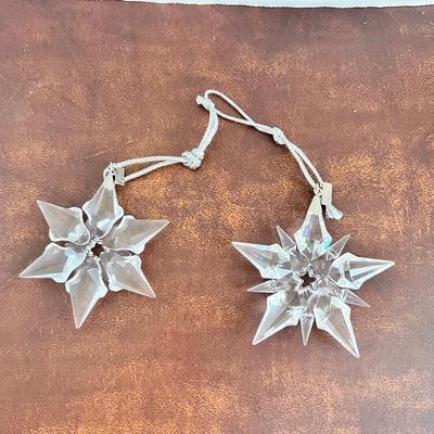 Swarovski Snowflake Annual Christmas Ornaments 2000 & 2001 #1