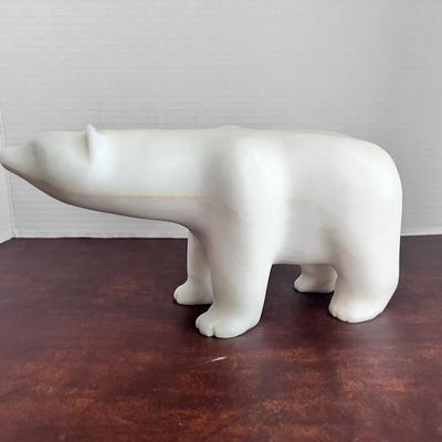 Heavy Solid Marble White Polar Bear 