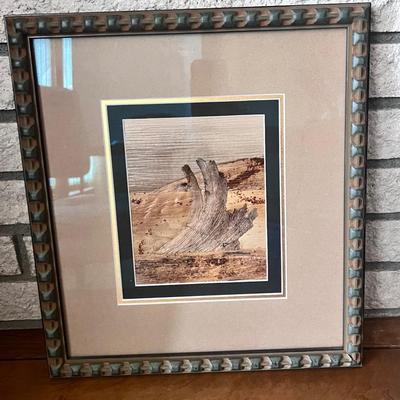 Handcrafted Banana Bark Art Framed under Glass Hawaii 