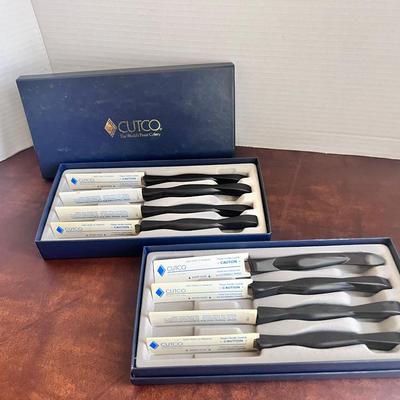 Cutco Steak Knives, 2 Boxes of 4 Black Handles
