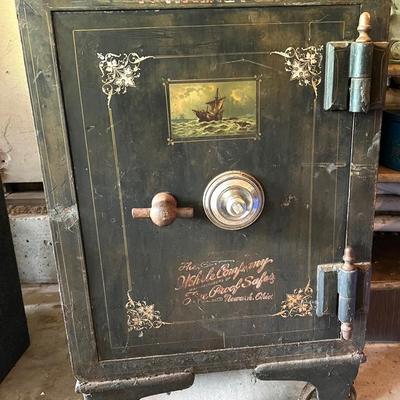 Large Locked Antique Safe — No Key, No Combination