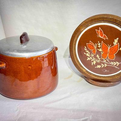 West Bend Bean Pot & Himark Trivet