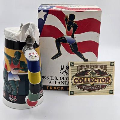 Georgia Track & Field Stein Anheuser Busch 1996 US Olympic Team Atlanta & 1996 Summer Olympics Stein