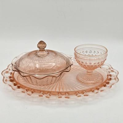 (3) Gorgeous Anchor Hocking Depression Glass Pieces
