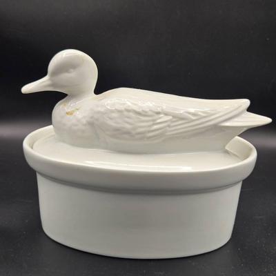 Ceramic Duck Lidded Dish