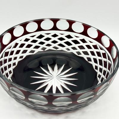 (2) Bohemian Glass Bowls 