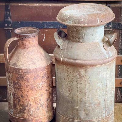 (2) Vintage Milk Cans