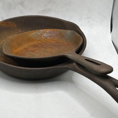 (2) Cast Iron Pans including Wagner’s 8” Skillet