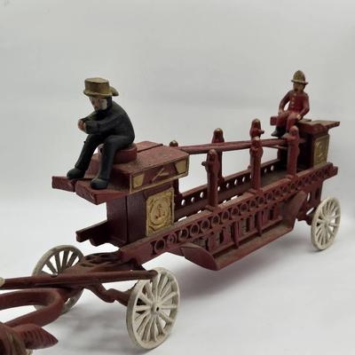 Antique Cast Iron Fire Wagon