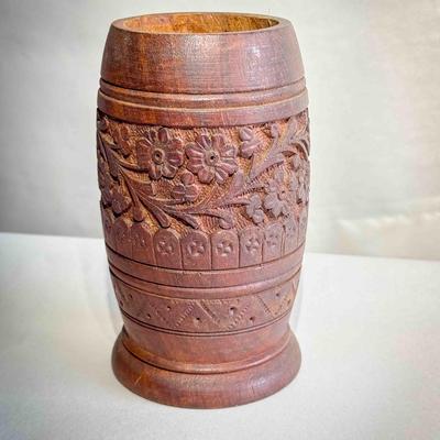 Beautifully Carved Wood Cup