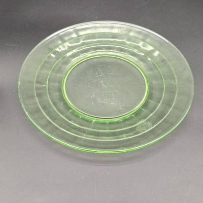 Uranium Depression Glass Plate