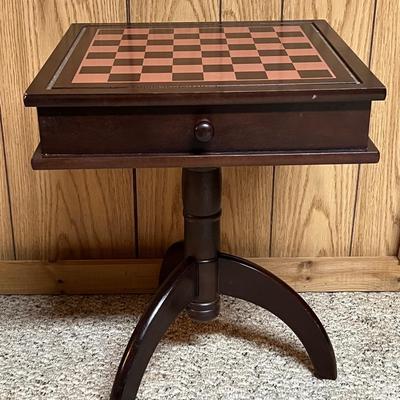 Chess Checkers & Backgammon Table with All Game Pieces