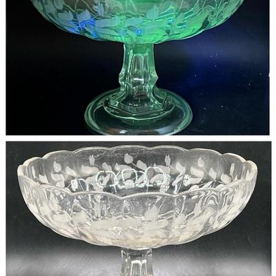 6” Compote with Ultraviolet Glow