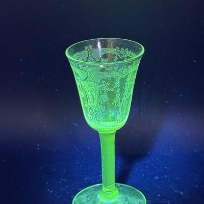 Etched Cordial Glass
