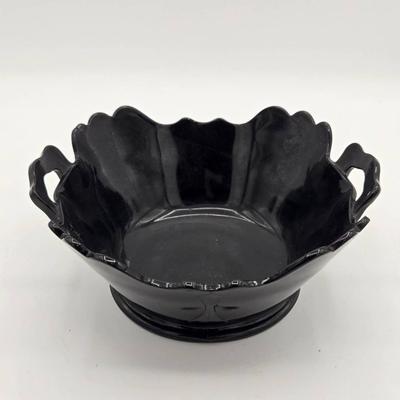 Mt. Pleasant Double-handle Square Black Amethyst Glass