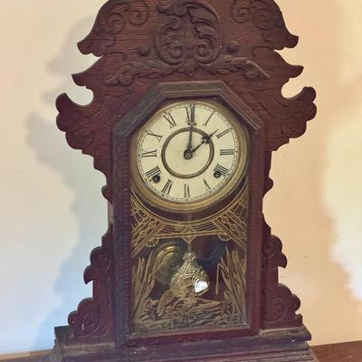 Antique Gingerbread Mantel Clock