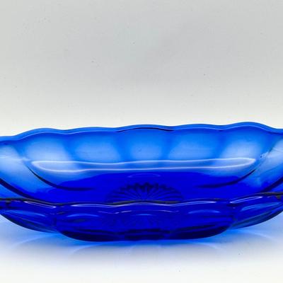 (5) Anchor Hocking Cobalt Blue Banana Split Bowls 