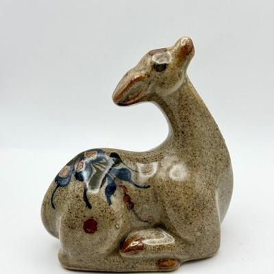 Studio Pottery Deer Figurine