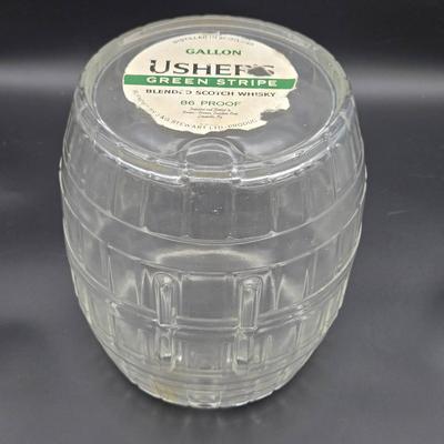 Usher's Green Stripe blended Scotch whisky decanter