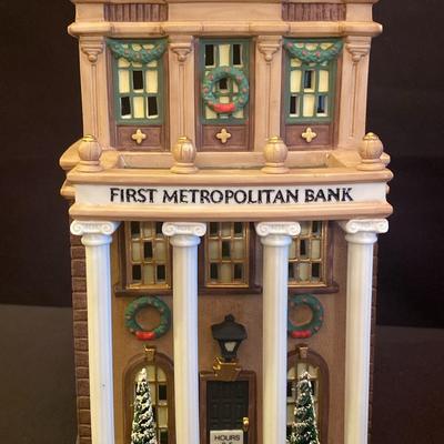 DEPT. 56 HERITAGE VILLAGE - First Metropolitan Bank & Woodbridge Post Office 