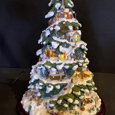Thomas Kinkade Illuminated Tree Village 