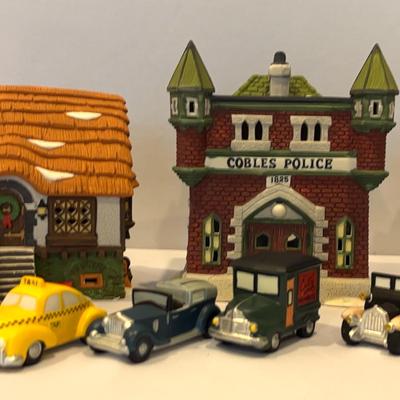 Dept .56-Dickens’ Village-WM. Wheat Cakes & Puddings,Lomas LTD. Molasses,Cobles Police Station& More