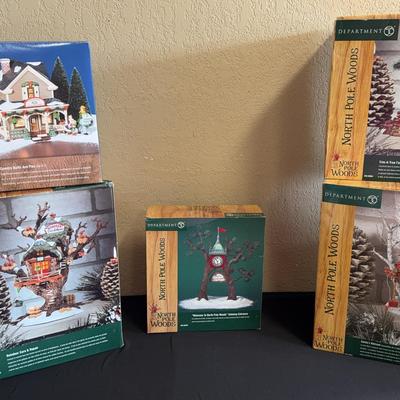Dept. 56 North Pole Woods Series Lot (see description) 