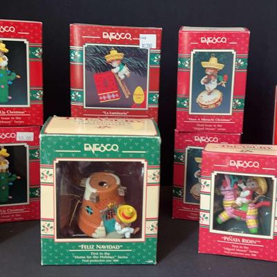 Enesco “Miguel Mouse” Series  Ornaments And Christopher Radko Collectible 