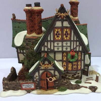 Dept 56 Dickens Village: Staghorn Lodge and Accessories