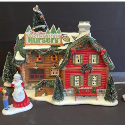 Dept.56-Original Snow Village, “Silver Bells Christmas Shop, Mrs. Claus’ Northwoods Nursery”
