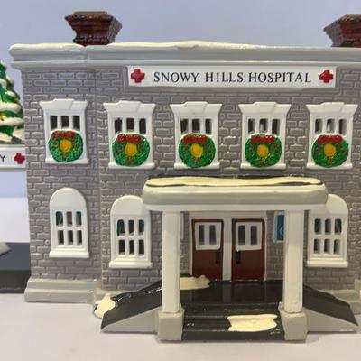 Dept.56-Snow Village-Snowy Hills Hospital, Fire Station, Future Firefighter 