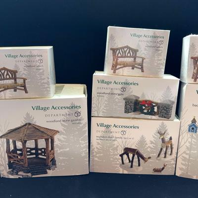 Dept 56 Village Accessories Woodland Theme A Lot Of Eight